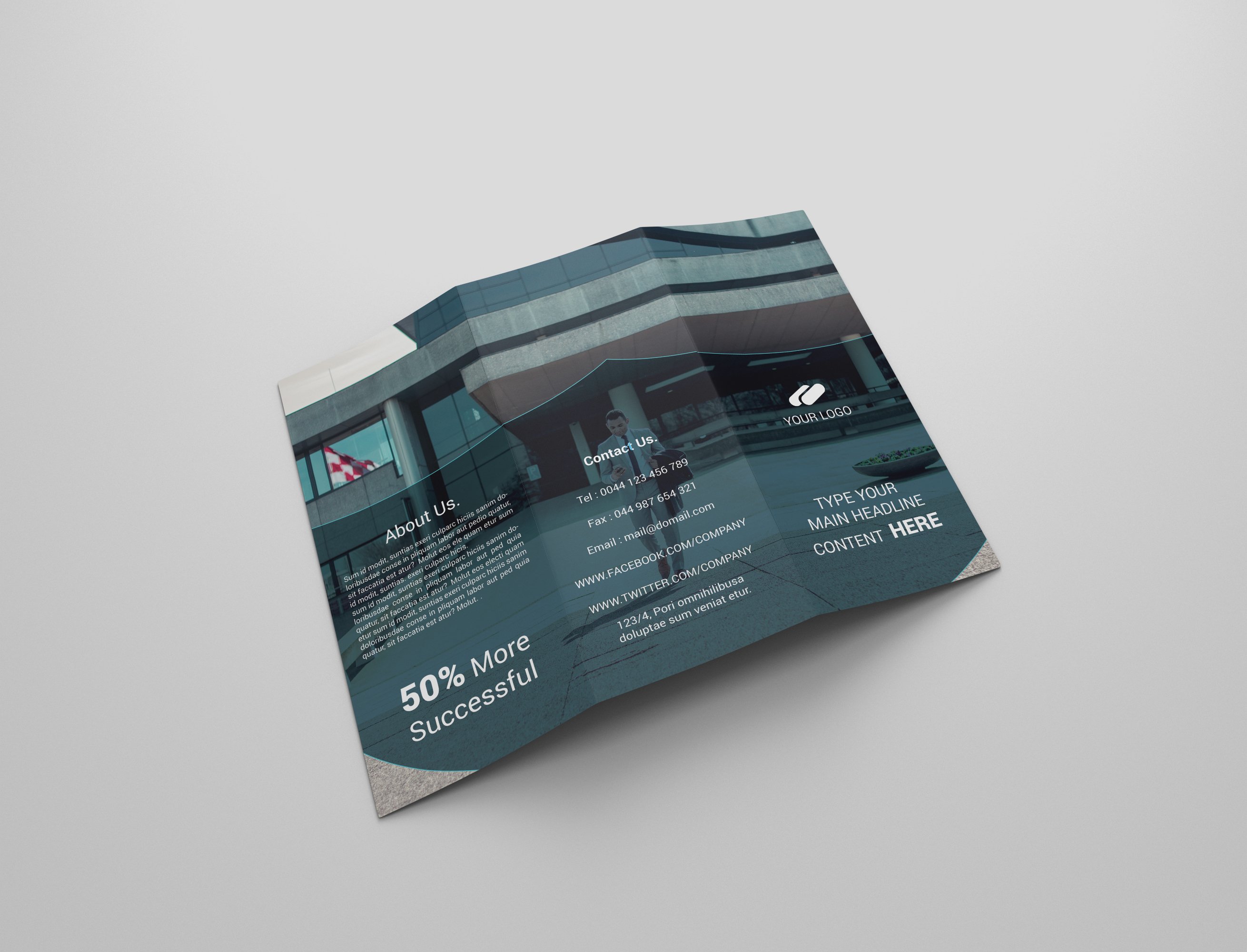 Business Tri-fold Brochures cover image.