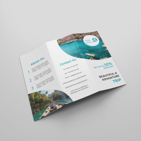 Travel Tri-fold Brochures cover image.