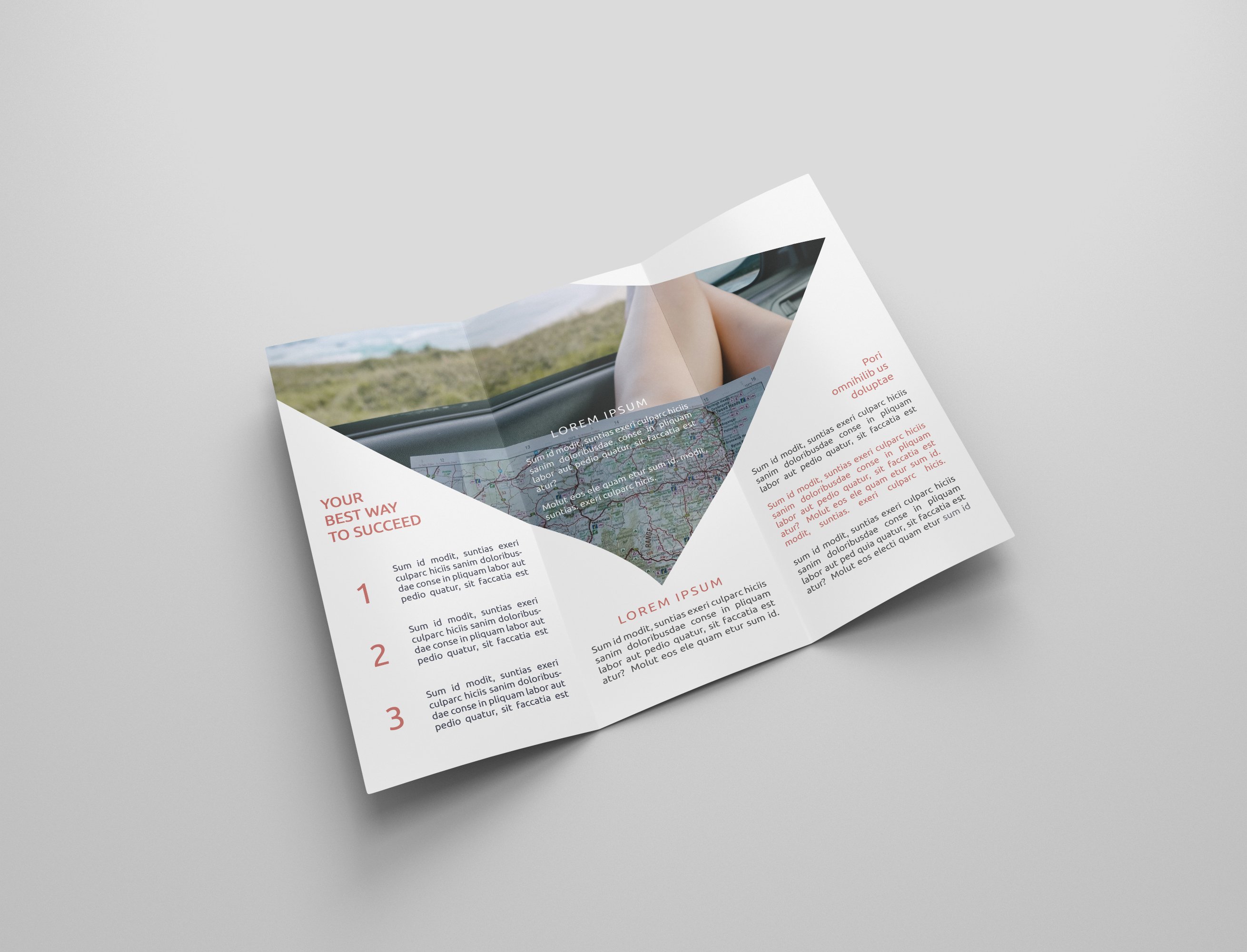 Travel Tri-fold Brochure preview image.