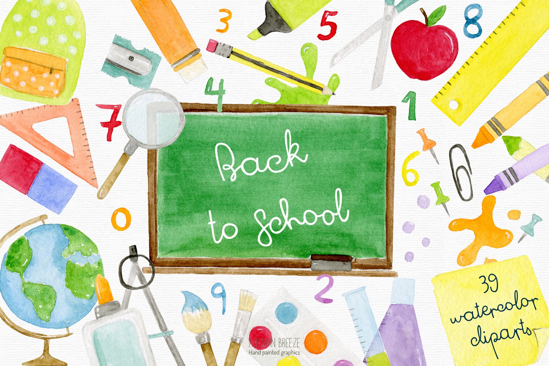 Back to school clipart cover image.