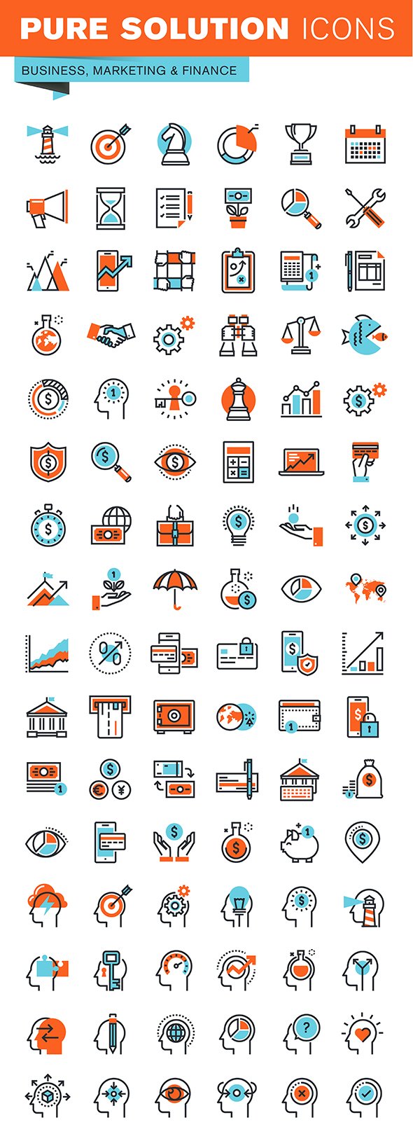 Set of Thin Line Icons of Finance preview image.