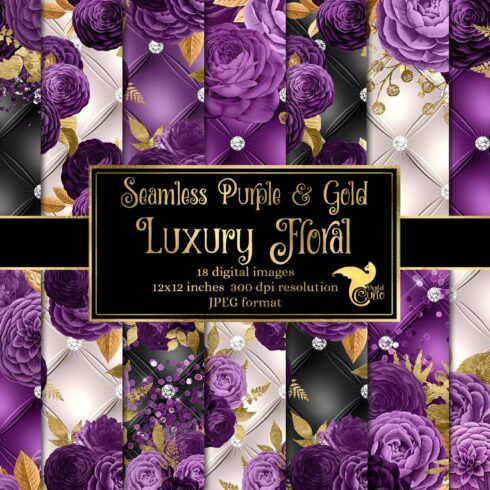 Purple and Gold Luxury Floral cover image.