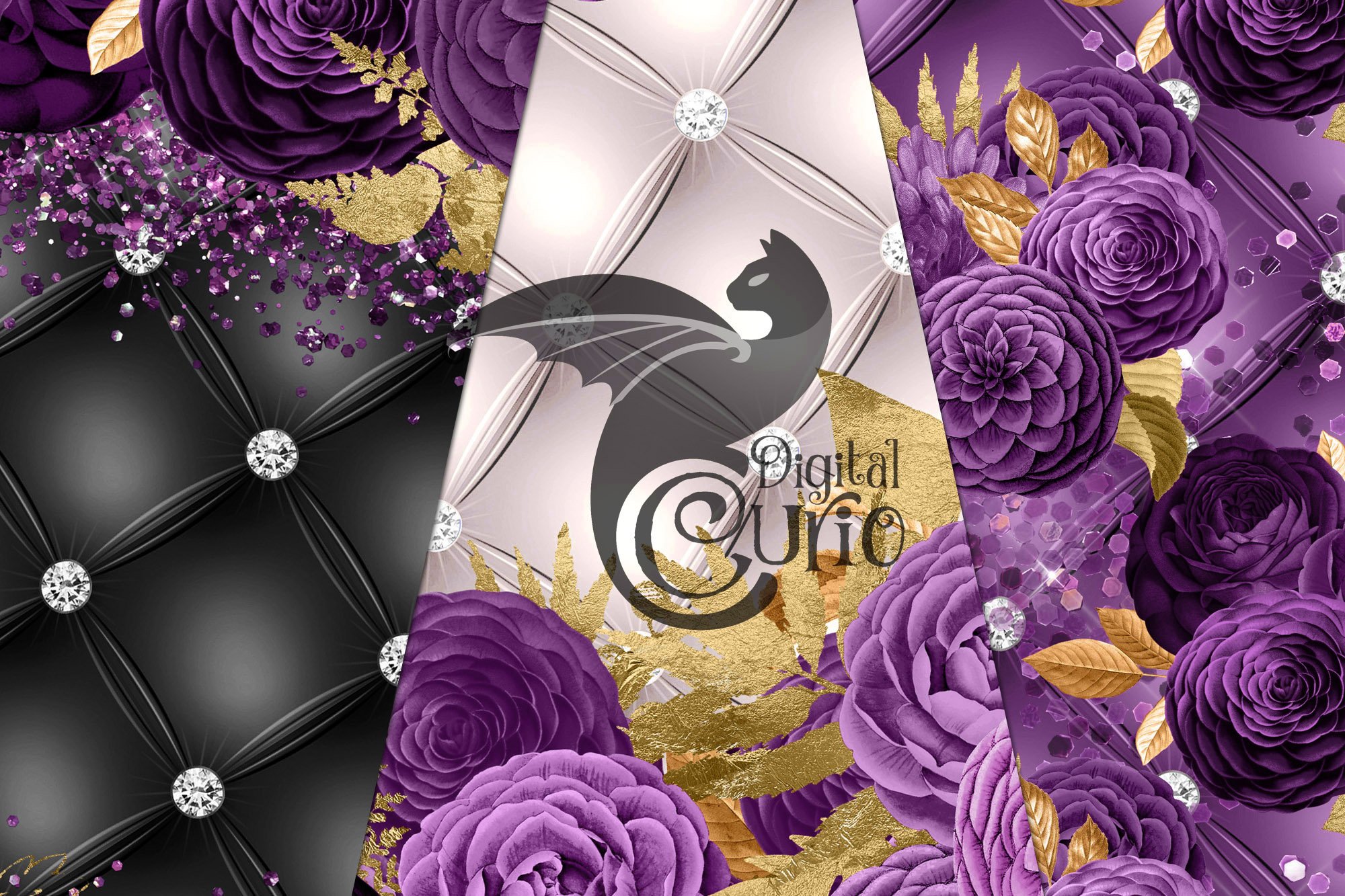 Purple and Gold Luxury Floral preview image.