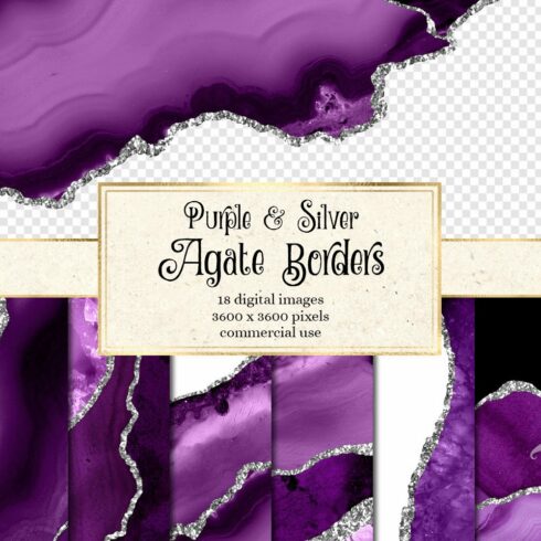 Purple and Silver Agate Borders cover image.