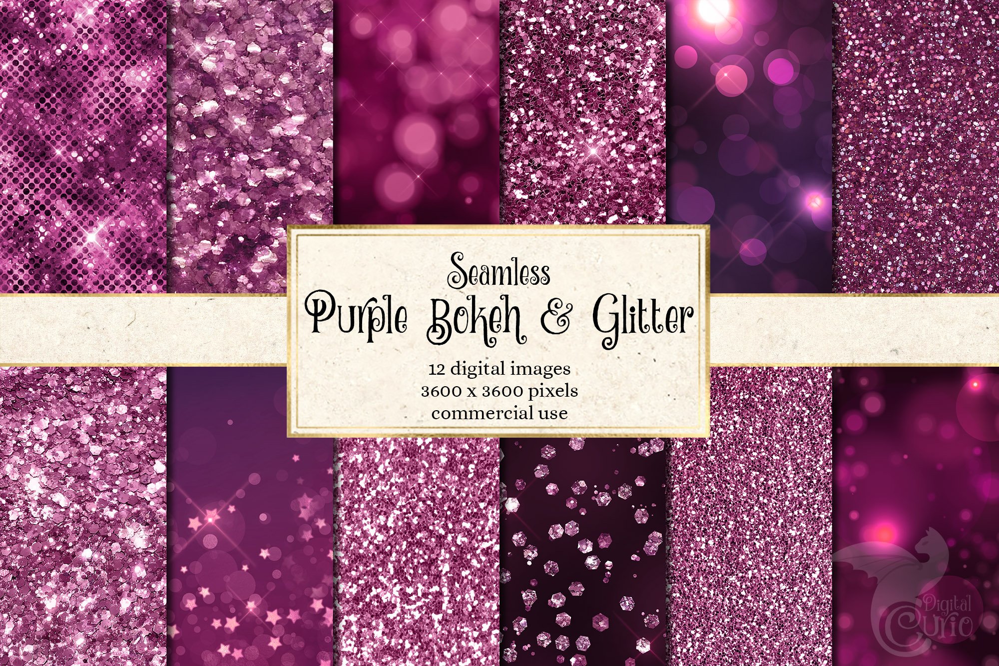 Purple Bokeh and Glitter Textures cover image.