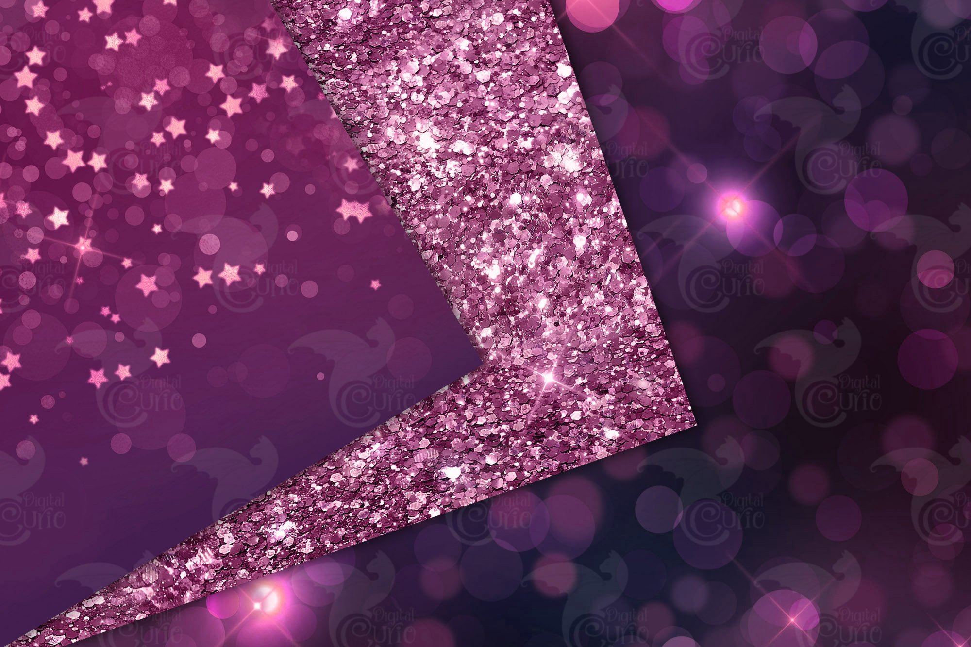 Purple Bokeh and Glitter Textures preview image.