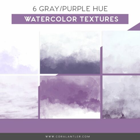 Purple Watercolor Textures cover image.