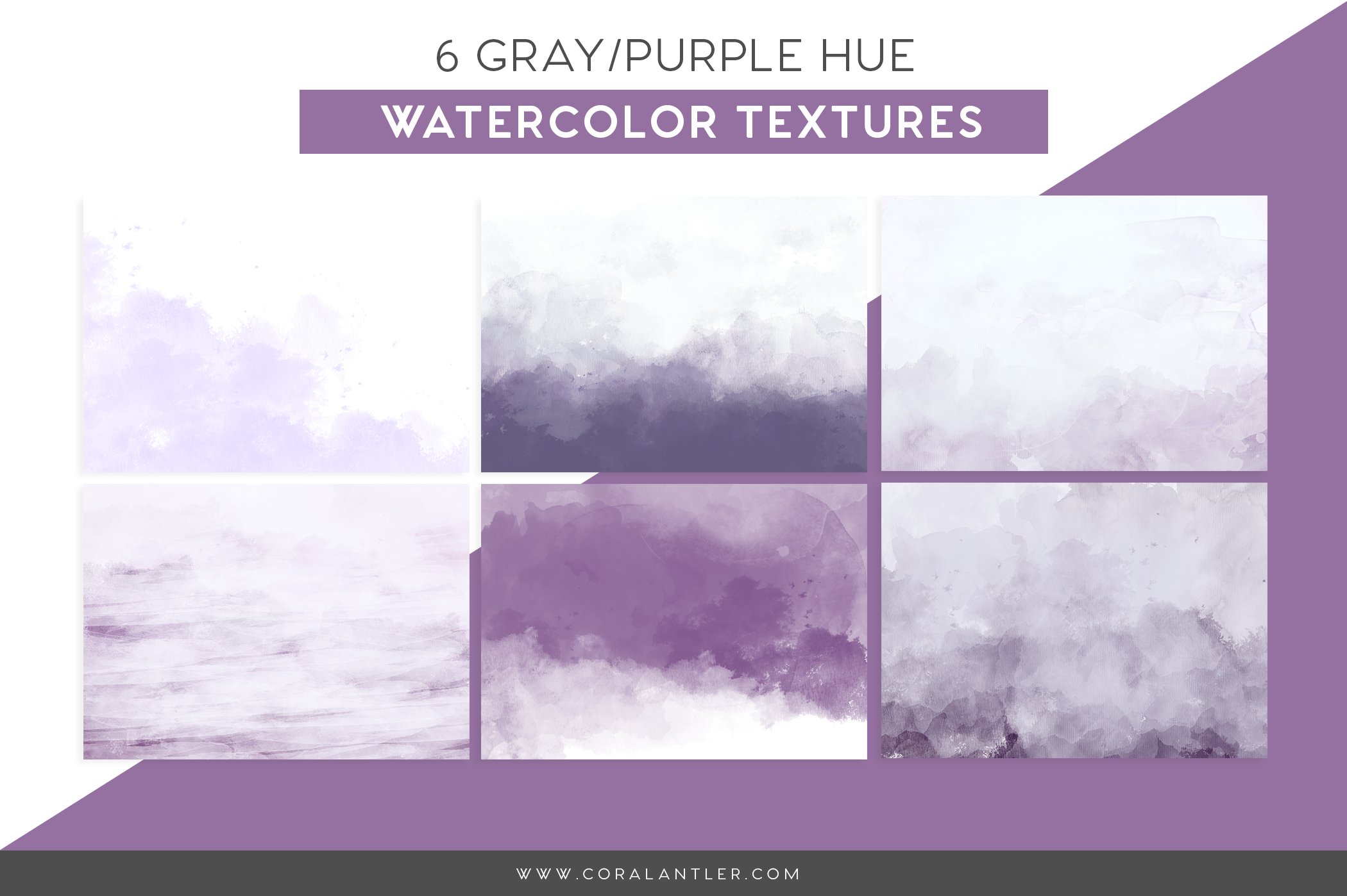 Purple Watercolor Textures cover image.