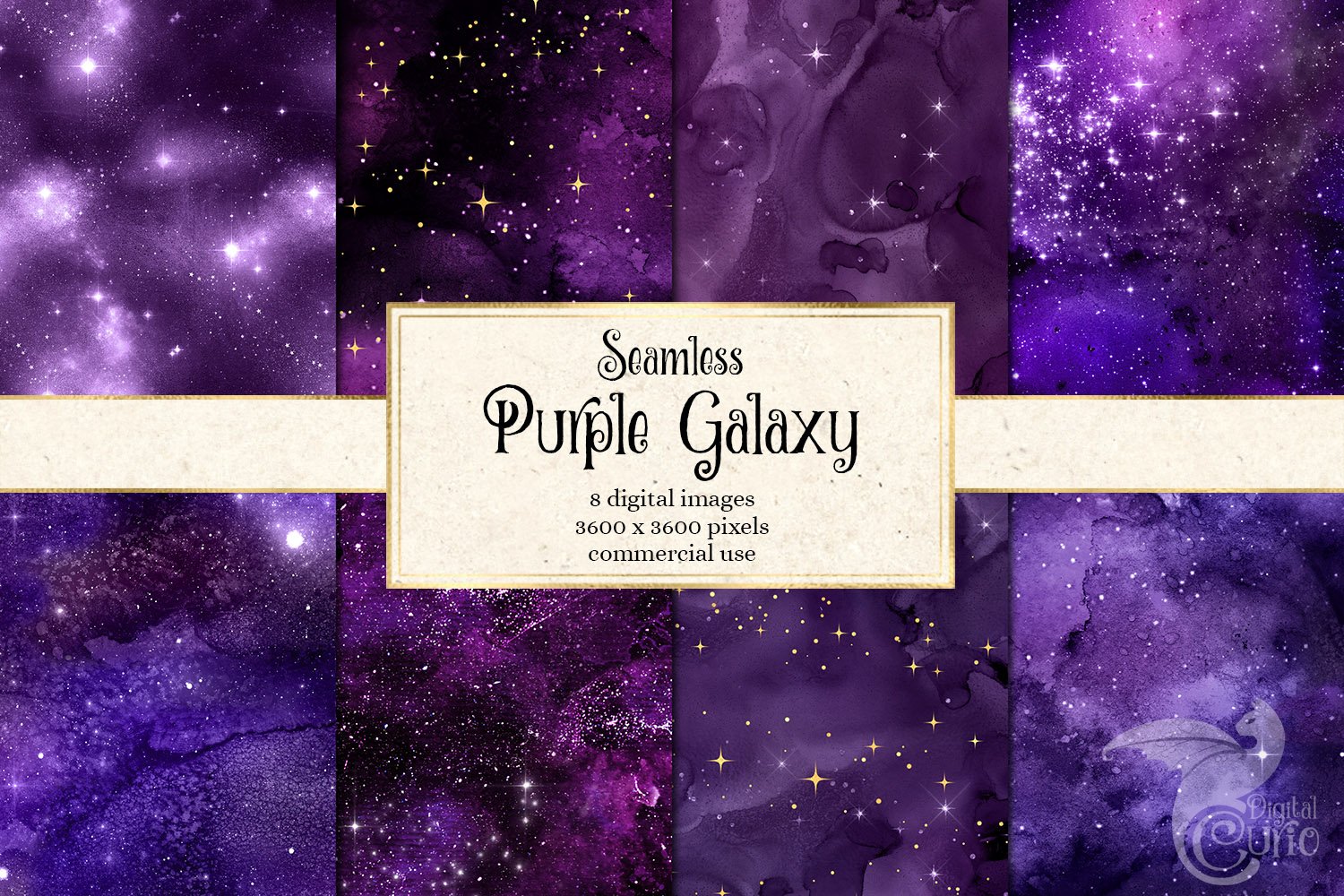 Purple Galaxy Digital Paper cover image.