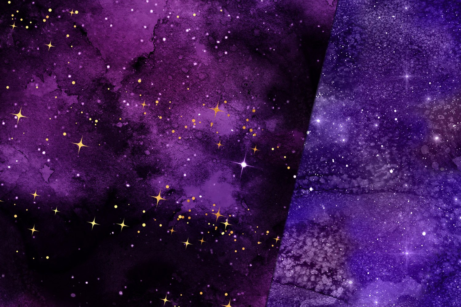 Purple Galaxy Digital Paper preview image.