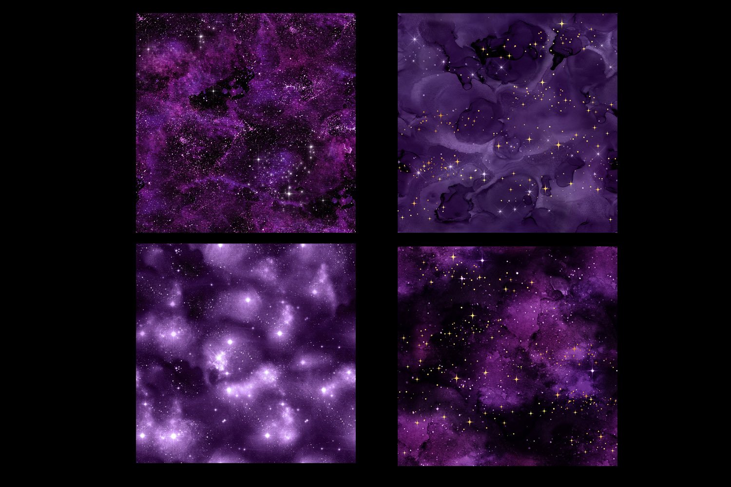 purple galaxy digital paper preview 4 821