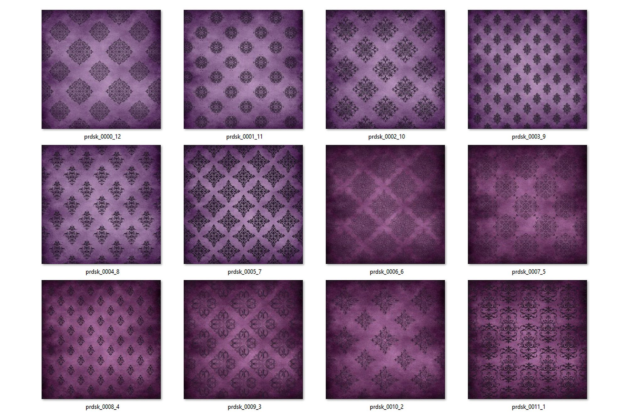 purple gothic damask digital paper preview 3 196