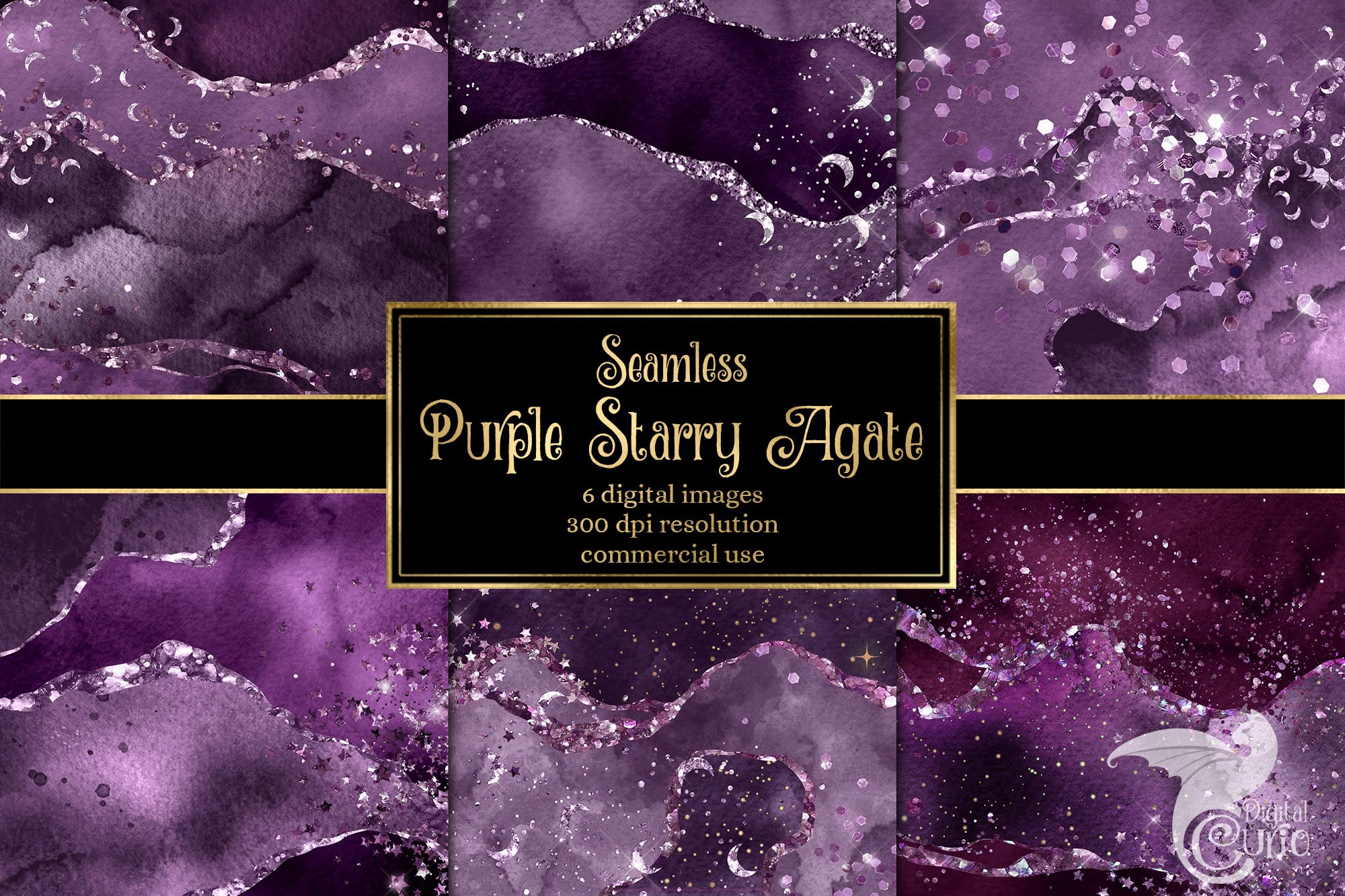 Purple Starry Agate Textures cover image.