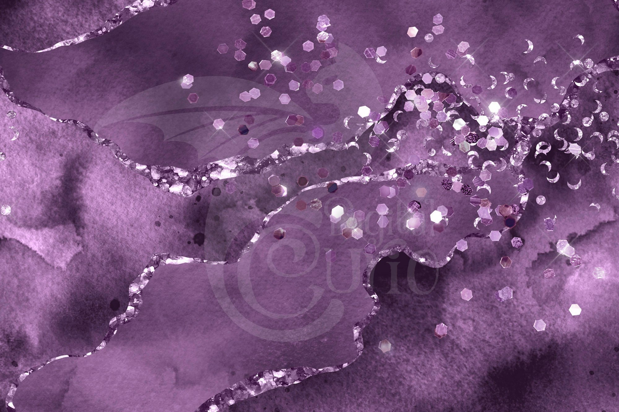 Purple Starry Agate Textures preview image.