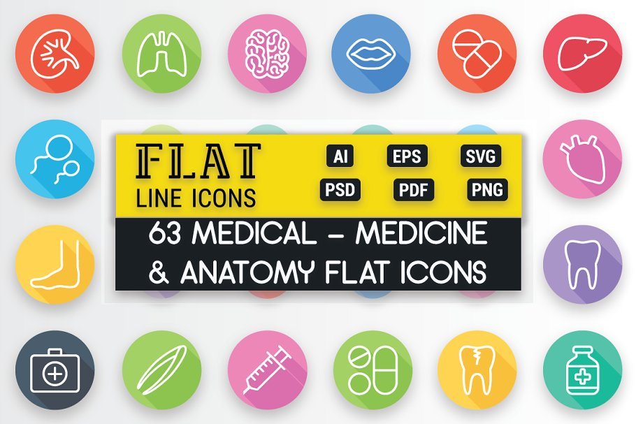 Medical - Medicine & Anatomy Icons preview image.