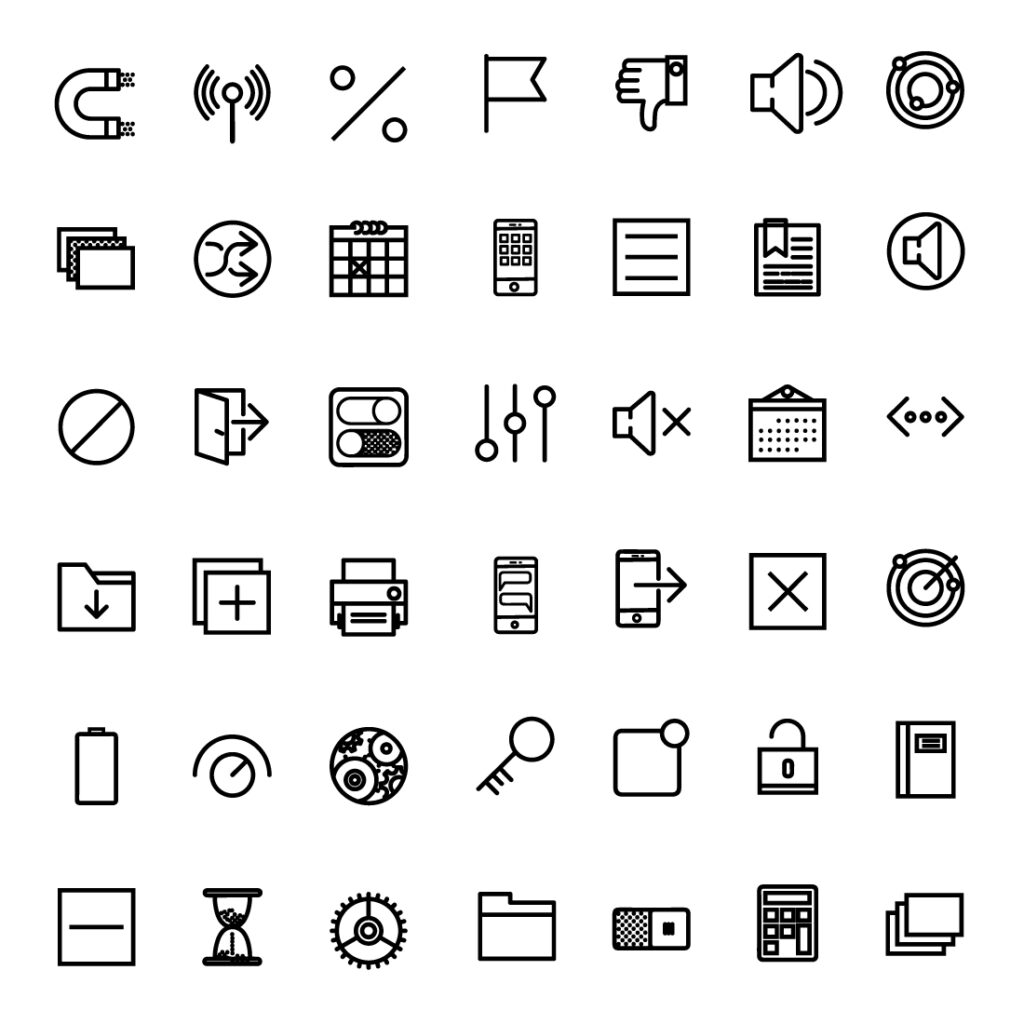 416 Essential Icons set, Outline Style Only $39 - MasterBundles