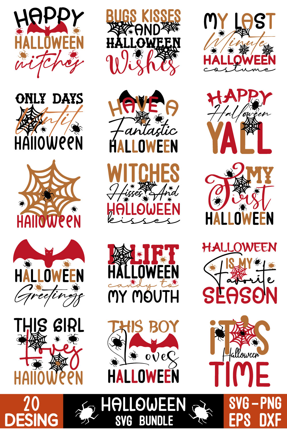 Large set of halloween font and numbers.