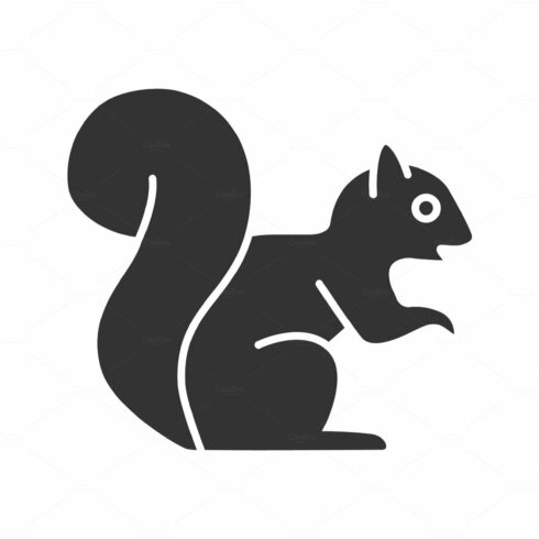 Squirrel glyph icon cover image.