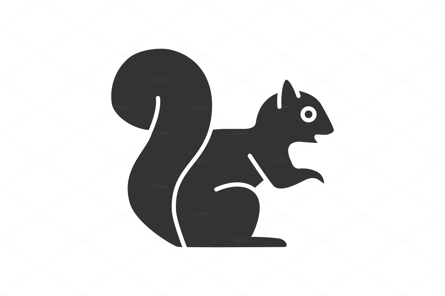 Squirrel glyph icon cover image.
