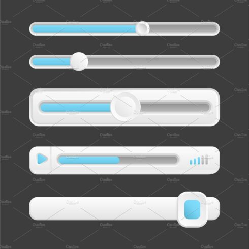 Web buttons, vector interface cover image.