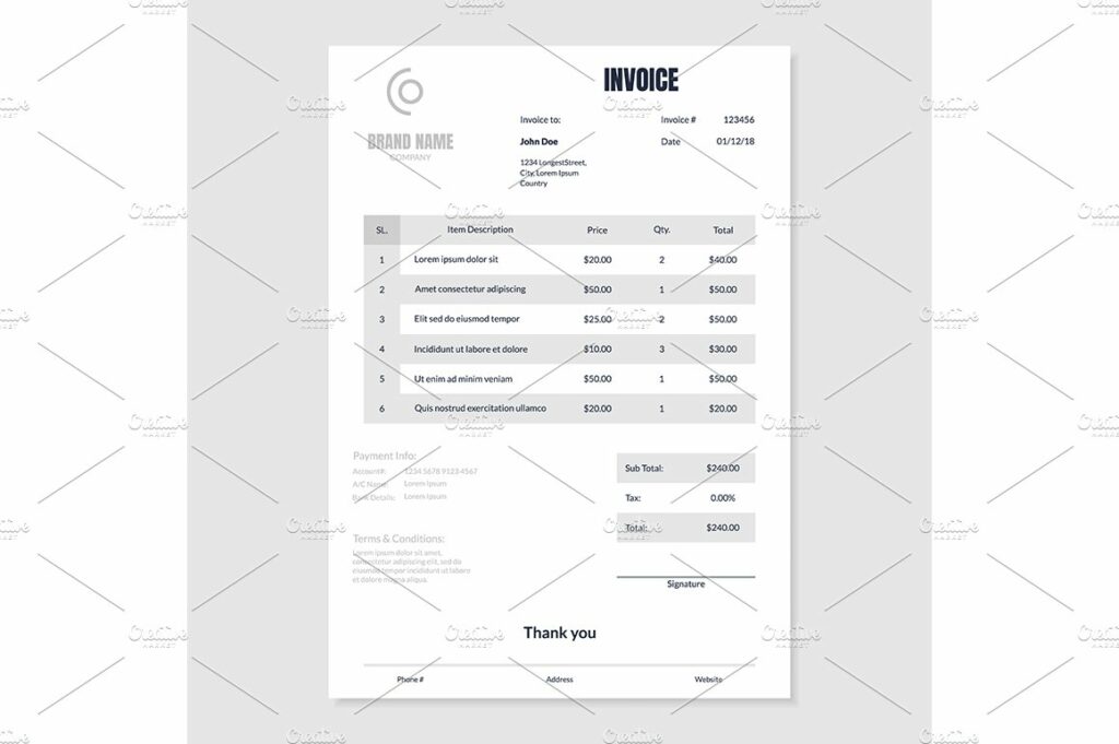 Quotation Invoice Layout Template MasterBundles Quotation Invoice Layout Template MasterBundles