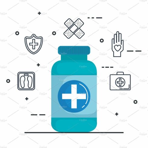 bottle drugs healthcare medical cover image.