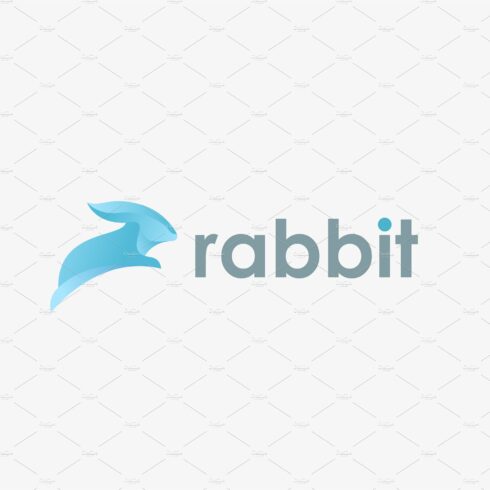 Modern jumping rabbit logo cover image.