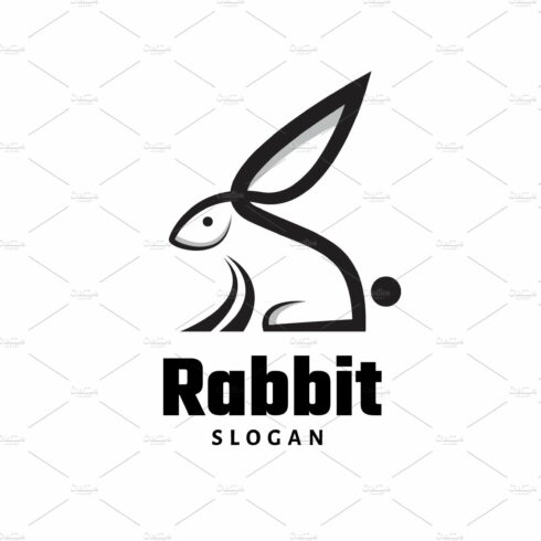 Rabbit logo design template cover image.