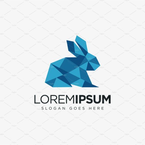 Abstract Lowpoly rabbit logo icon cover image.
