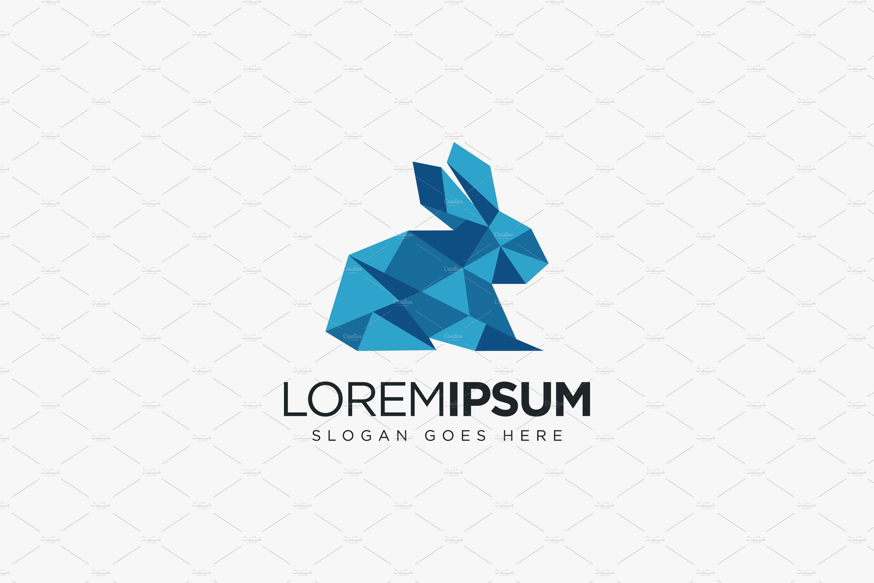 Abstract Lowpoly rabbit logo icon cover image.