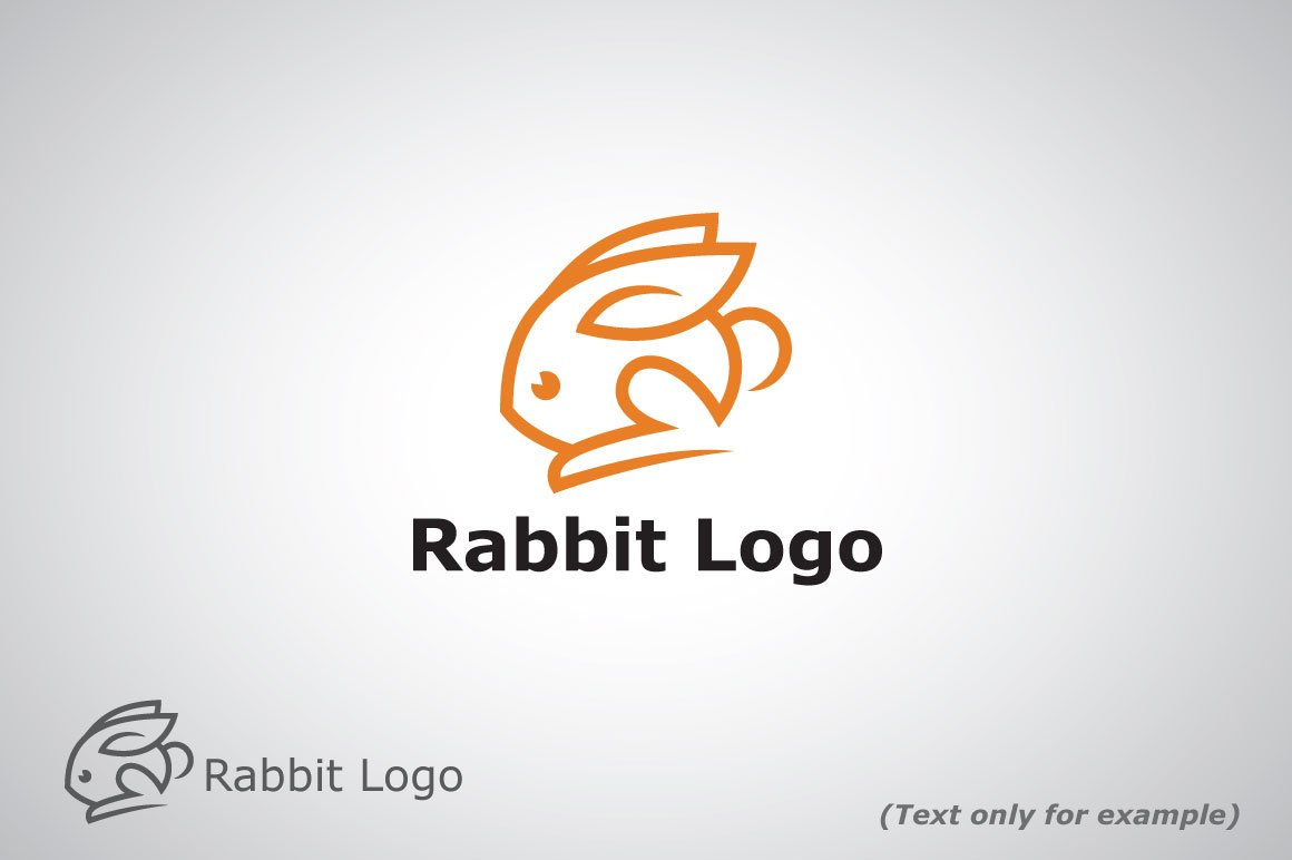 Rabbit Logo Template preview image.
