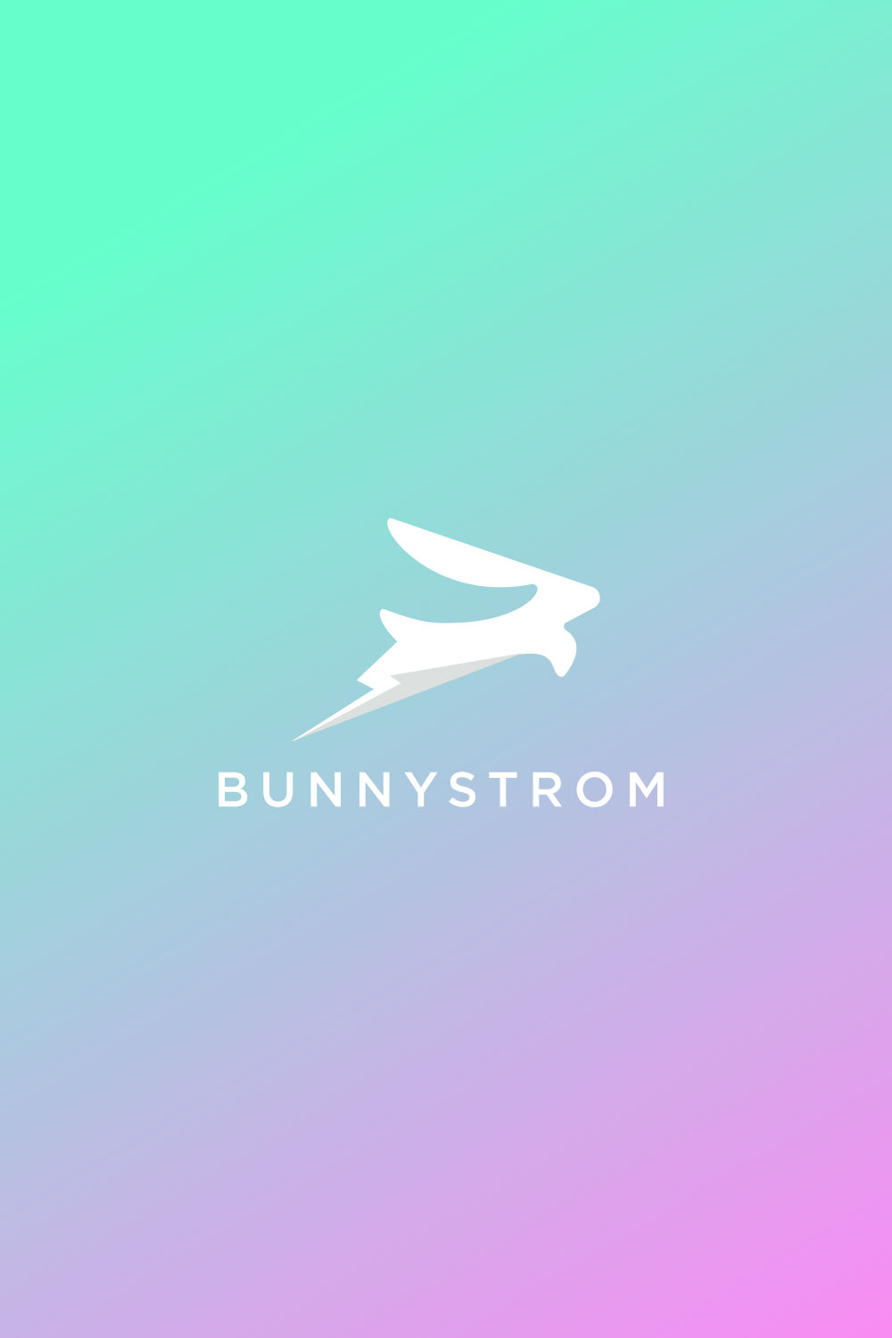 bunnystrom logo typography pinterest preview image.