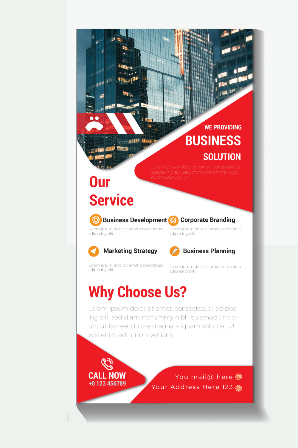 03 Rack card design | dl flyer design | rack card template for your business pinterest preview image.