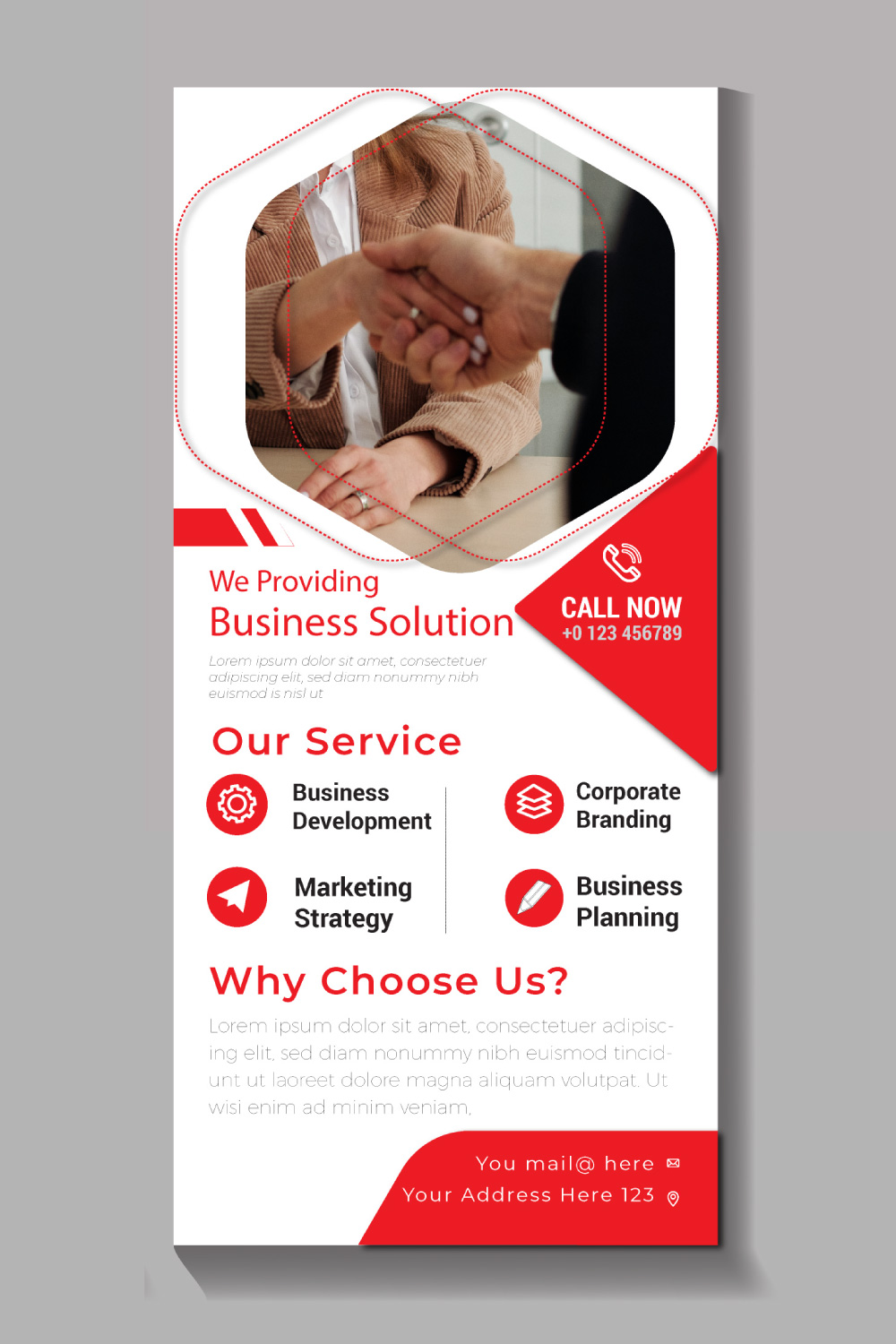 03 Rack card design dl flyer design | rack card template for your business pinterest preview image.