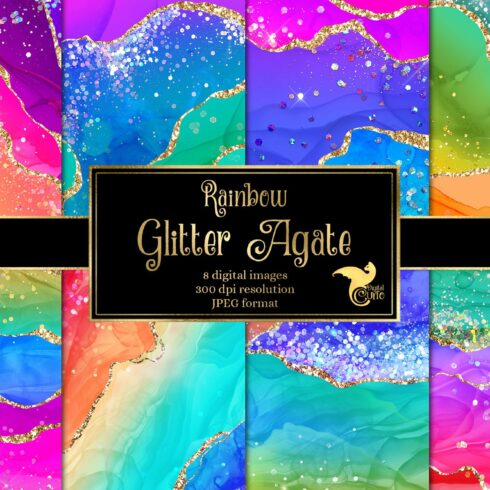 Rainbow Glitter Agate Textures cover image.