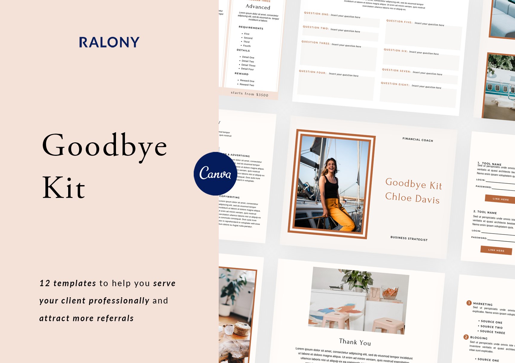 ralony goodbye kit goodbye packet client canva templates 709