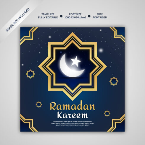 Ramadan sale social media post template, Ramadan Kareem big sale post, and story banner cover image.
