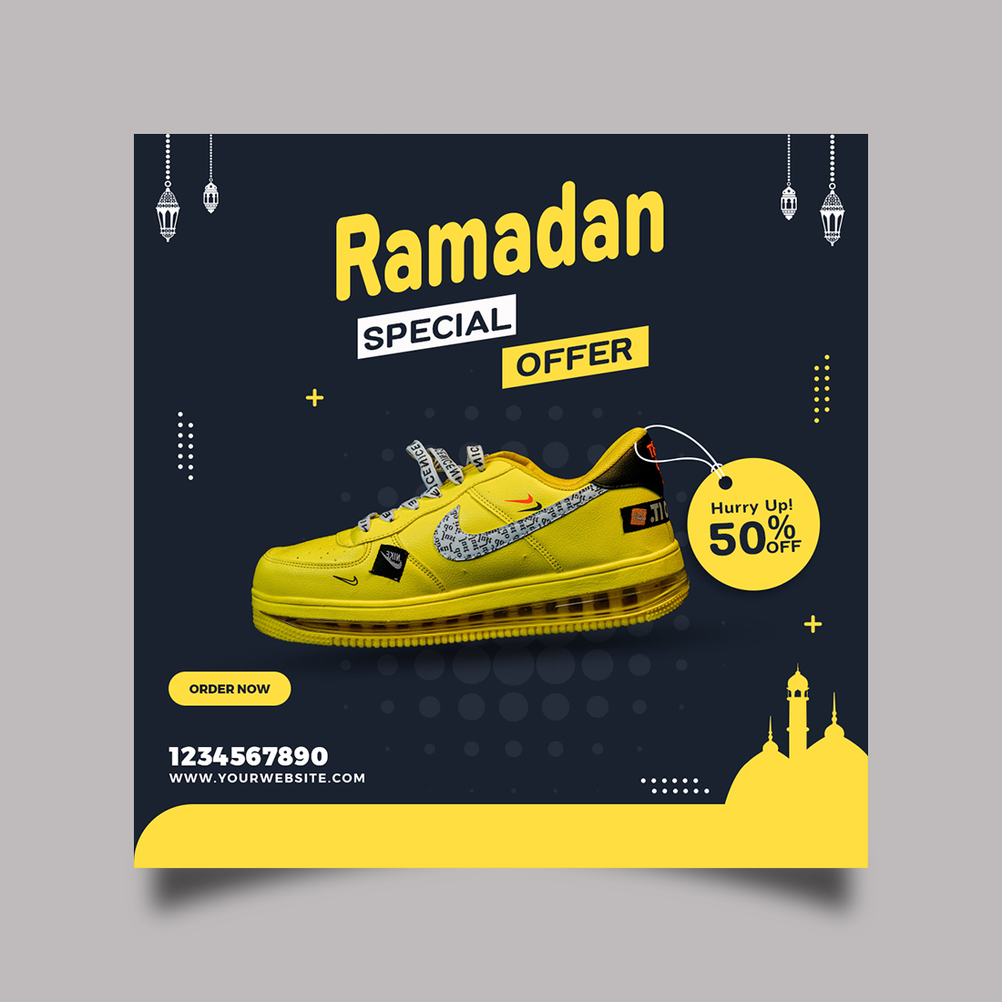 Ramadan social media And Instagram Post Template cover image.