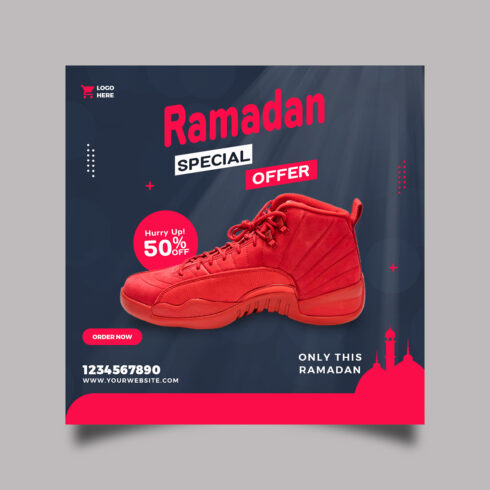 Ramadan social media And Instagram Post Template cover image.