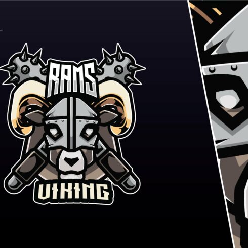Rams Viking Logo Template cover image.