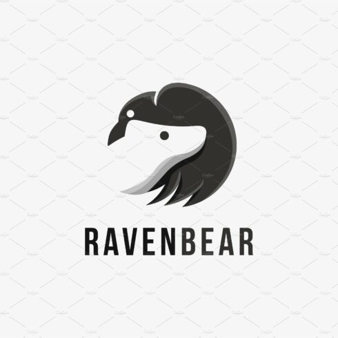 Simple Raven and bear logo icon cover image.