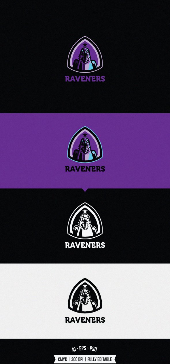 raveners logo template preview 791