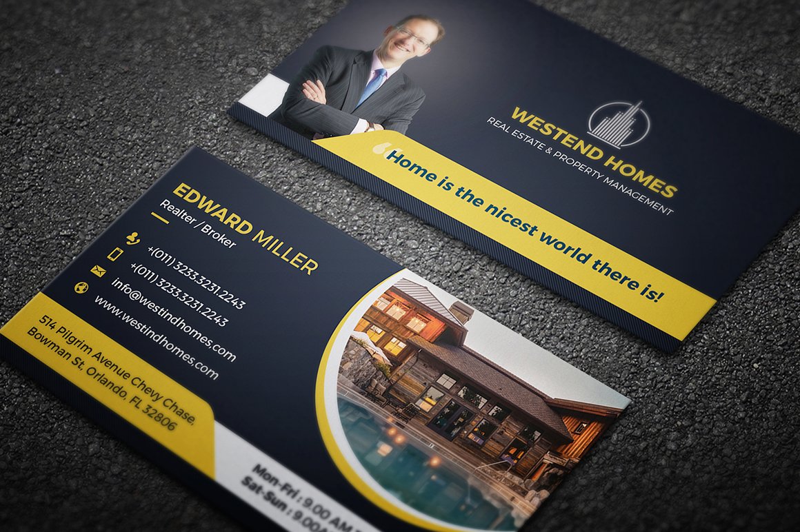 Real Estate Business Card cover image.