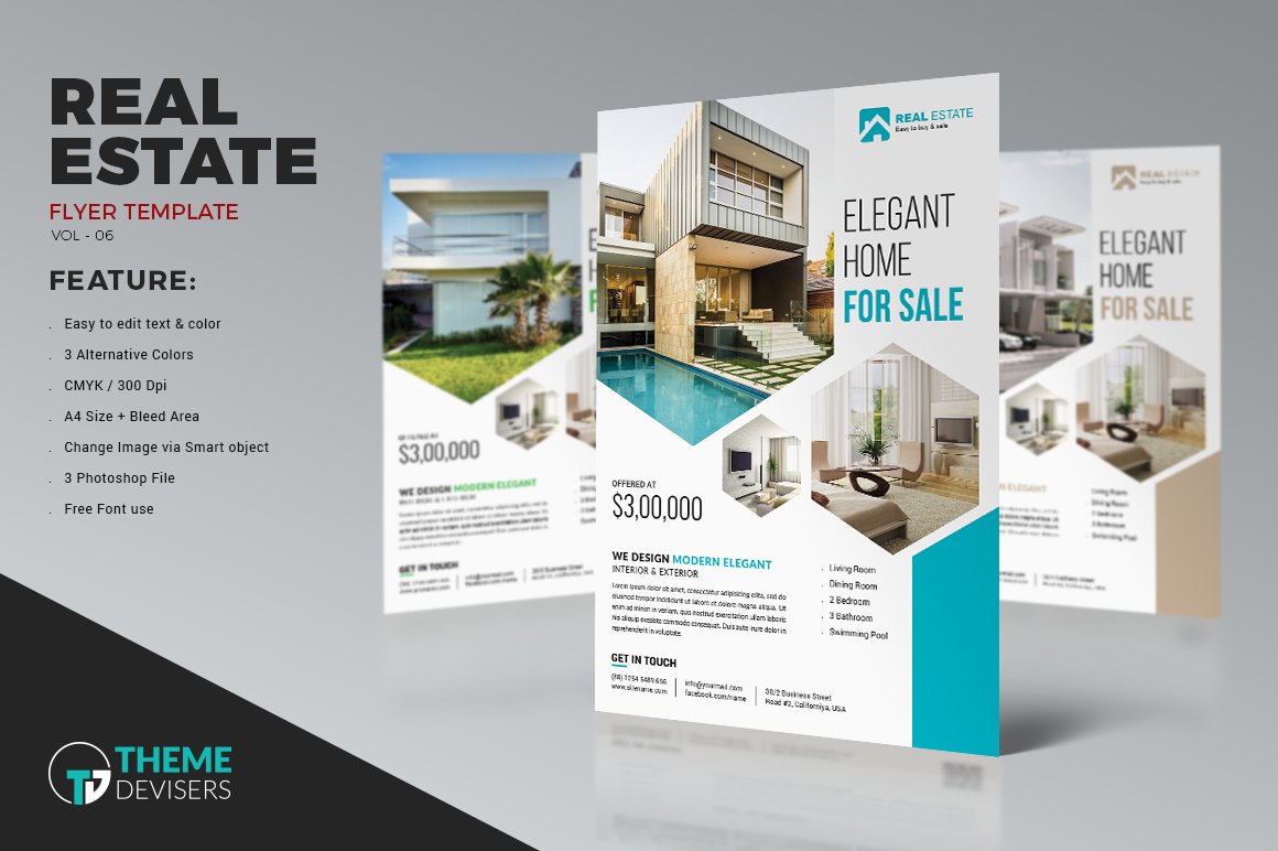 Real Estate Business Flyer Template cover image.
