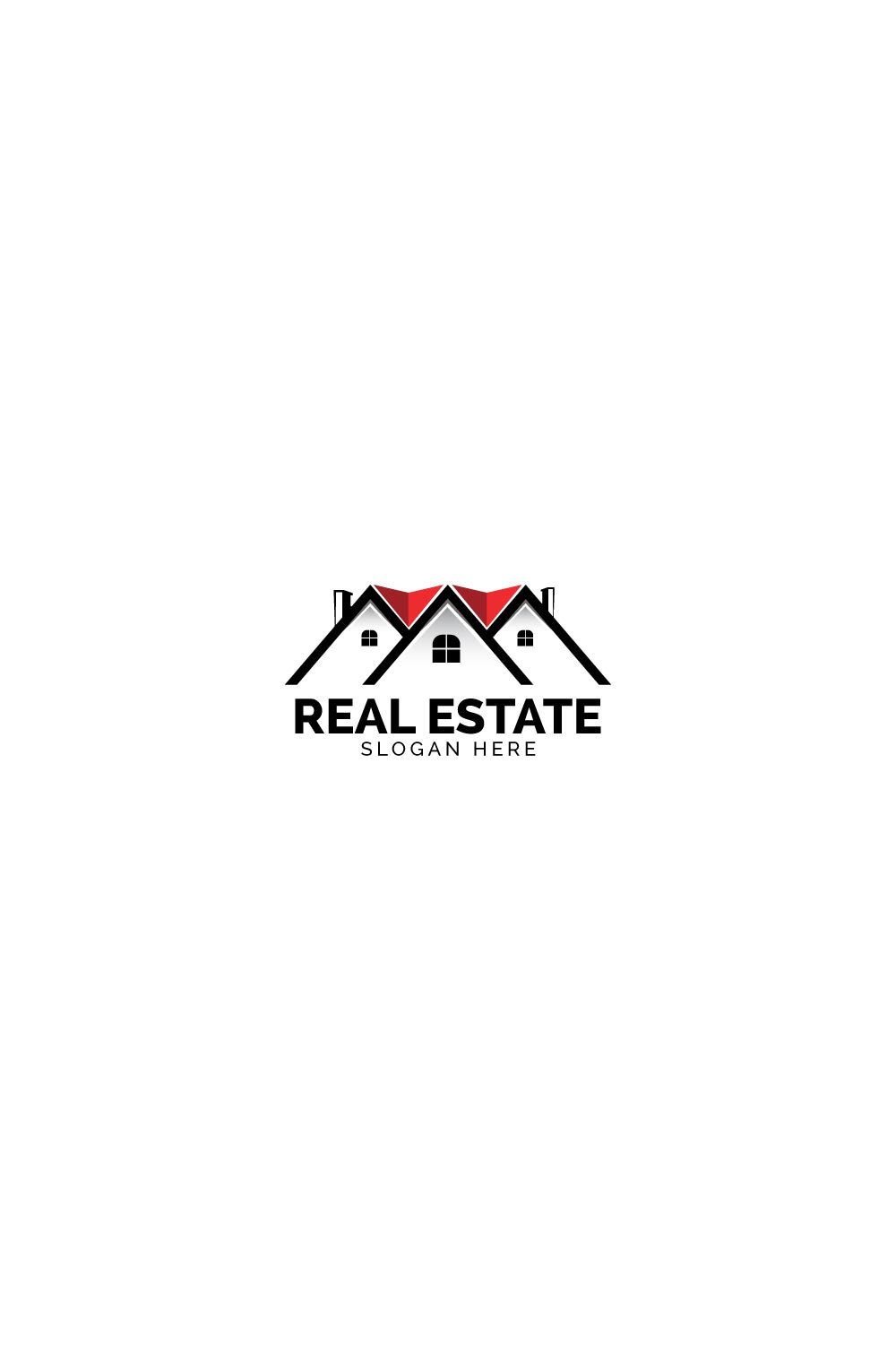 Real estate logo icon vector template modern and elegant design pinterest preview image.