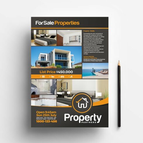 A4 Real Estate Poster Template 3 cover image.
