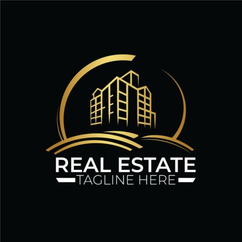luxurious modern real estate logo cover image.