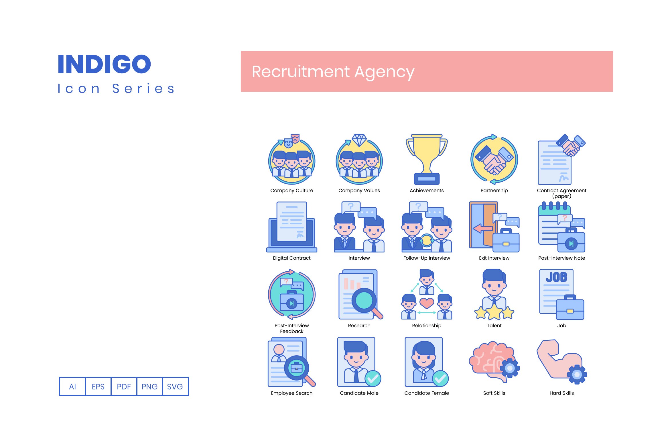 recruitment agency icons indigo cm 2 388