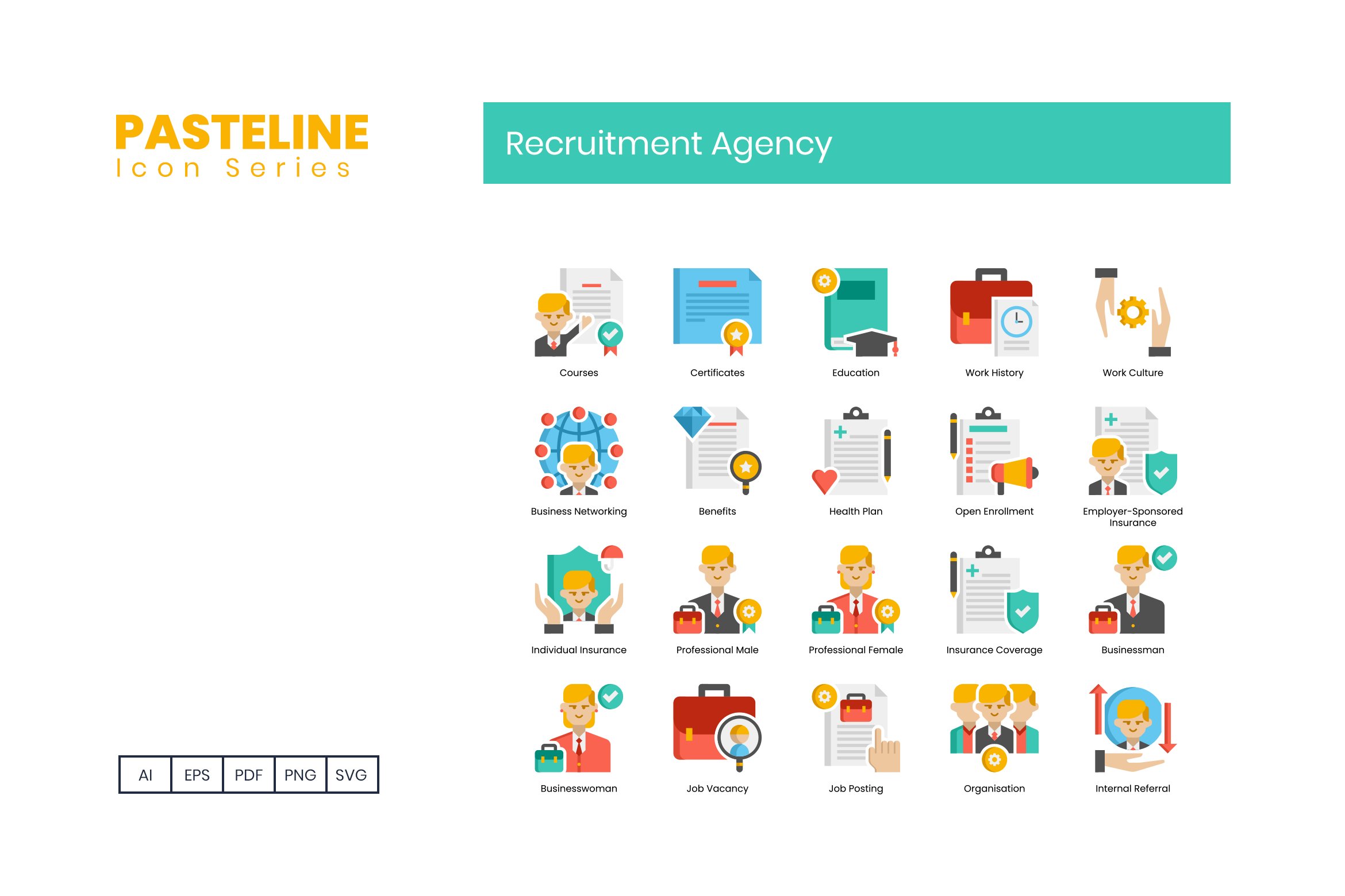 recruitment agency icons pasteline cm 3 338