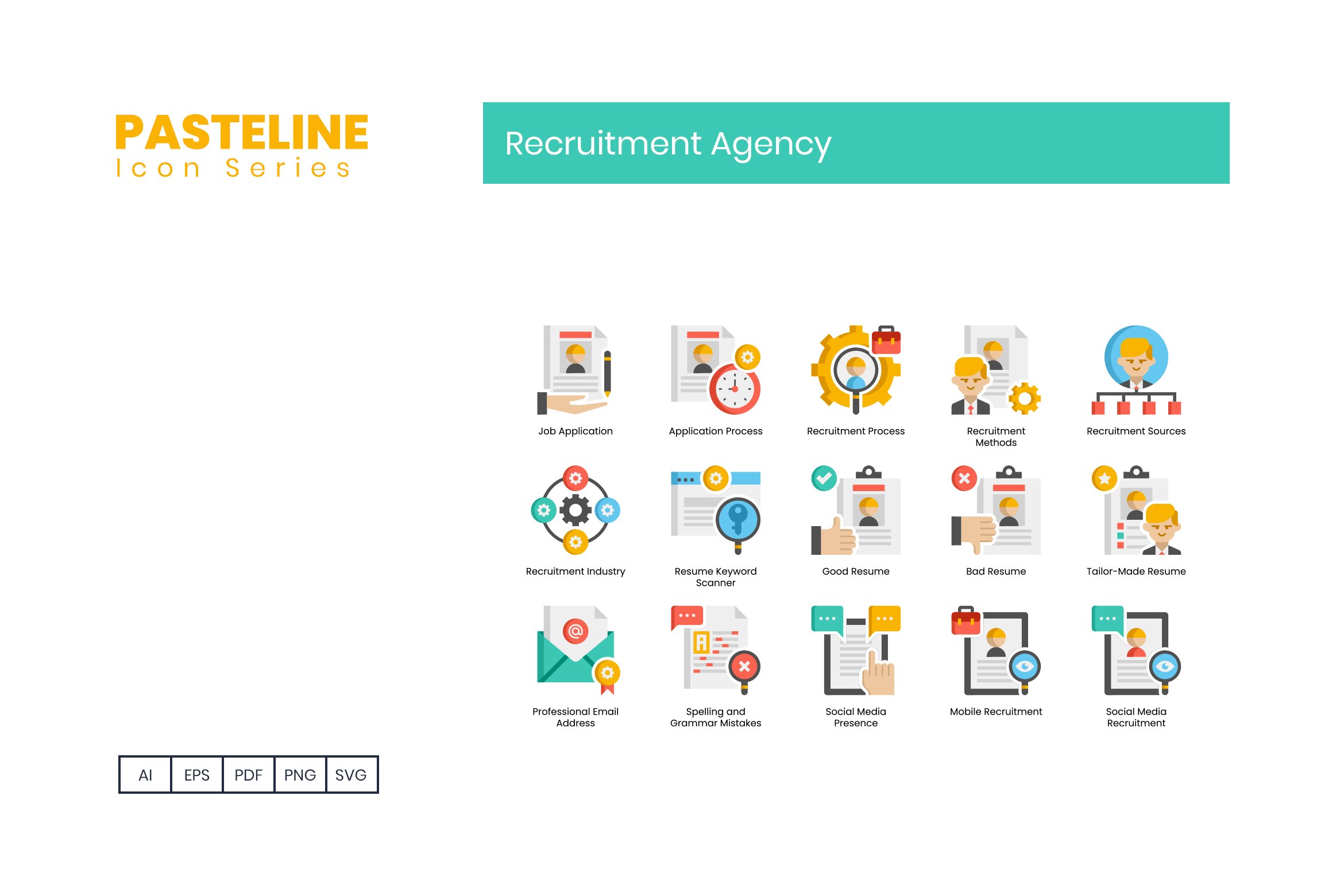 recruitment agency icons pasteline cm 4 704